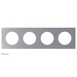 Plaque Odace Schneider 4 postes - Gris galet - SCHS901708