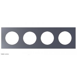 Plaque Odace Schneider 4 postes - Gris basalte - SCHS904708