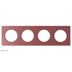 Plaque Odace Schneider 4 postes - Rose grenat - SCHS905708