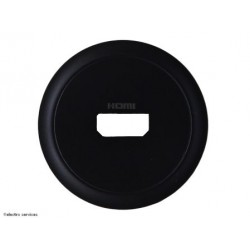 Enjoliveur prise audio vidéo HDMI préconnectorisée Céliane Legrand noir CN0314