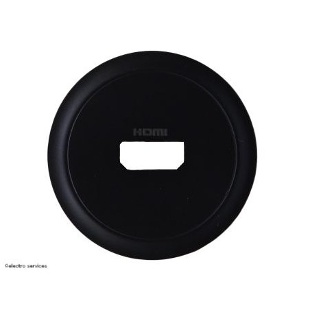 Enjoliveur prise audio vidéo HDMI préconnectorisée Céliane Legrand noir CN0314