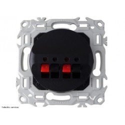Prise haut-parleurs double 2 sorties - à poussette Schneider Odace - Noir onyx - SCHS940488