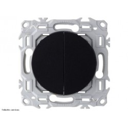 Double va-et-vient ou poussoir lumineux Schneider Odace - Noir onyx - SCHS940273