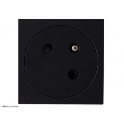 Prise 2P+T Surface à raccordement lattéral Mosaic Link Legrand - Noir - LEG79145L