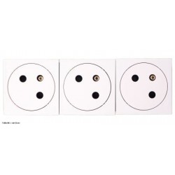 Prise 3x2P+T Surface à raccordement lattéral Mosaic Link Legrand - Blanc - LEG77143L