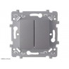 Interrupteur double va-et-vient Hager WE040T Essensya titane 10A