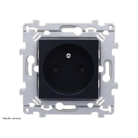 Prise de courant Hager WE100A Essensya 2P+T 16A anthracite