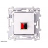 Prise haut‑parleur Hager Essensya WE290 simple encastrée blanc