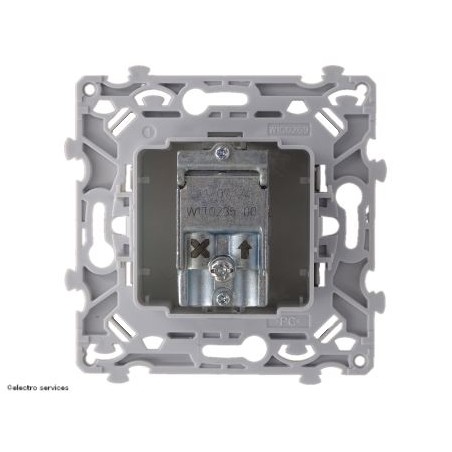 Prise TV simple Hager Essensya – installation murale encastrée face arrière