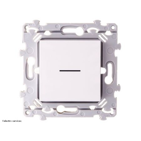 Interrupteur Hager Essensya WE023 va-et-vient ou poussoir blanc