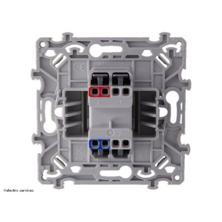 Interrupteur Hager Essensya WE023 va-et-vient ou poussoir face arrière