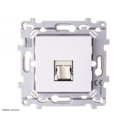 Prise RJ45 cat. 6 FTP Hager Essensya - Blanc - HAGWE224
