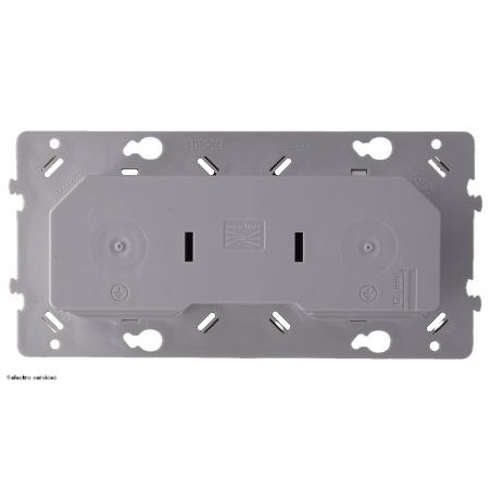 Prise Hager Essensya WE122 double 2P+T 16A face arrière