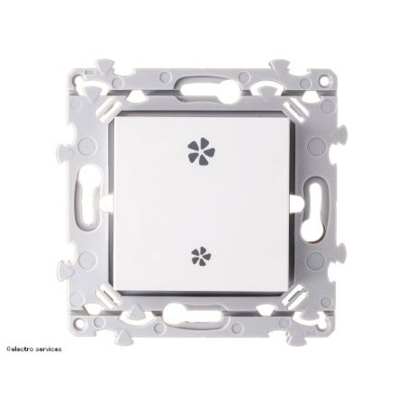 Interrupteur va-et-vient ou poussoir VMC Hager Essensya WE049 blanc
