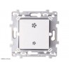 Interrupteur va-et-vient ou poussoir VMC Hager Essensya WE049 blanc