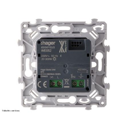 Interrupteur automatique 2 fils Hager Essensya – détecteur mouvement face arrière