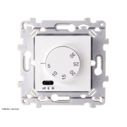 Thermostat Hager Essensya – régulation chauffage encastrable WE310 blanc
