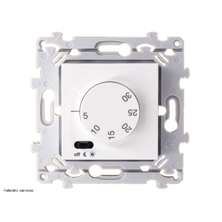Thermostat Hager Essensya – régulation chauffage encastrable WE310 blanc