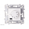 Thermostat Hager Essensya – régulation chauffage encastrable WE310 blanc