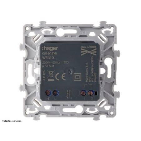 Thermostat mural électronique Hager modèle WE310 pour contrôle de température chauffage