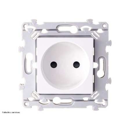 Prise de Courant 2P Hager Essensya WE102 blanc
