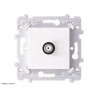 Prise TV FM Hager Essensya – prise antenne murale coaxiale WE259 blanc