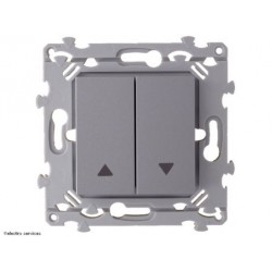 Double interrupteur volet roulant Hager Essensya WE300T titane