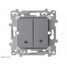 Double interrupteur volet roulant Hager Essensya WE300T titane