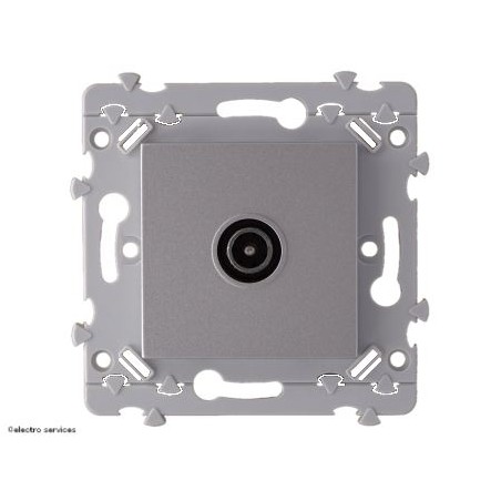 Prise TV directe Hager Essensya WE250T titane