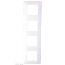 Plaque Hager Essensya 4 Postes WE404 blanc
