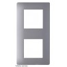 Plaque Hager Essensya 2 Postes WE492 titane