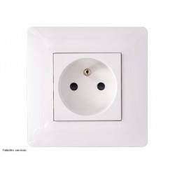 Prise de courant complet Hager Essensya Blanc