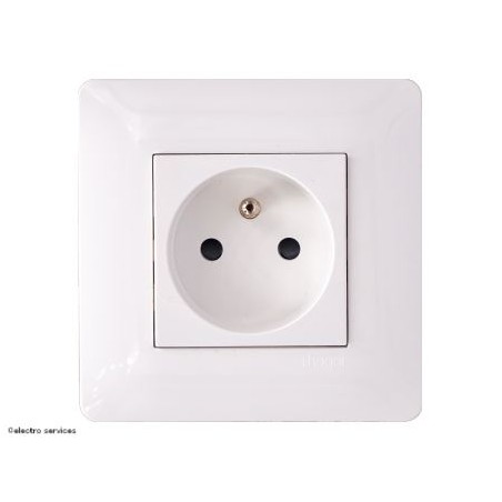 Prise de courant complet Hager Essensya Blanc