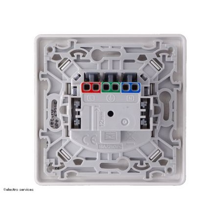 Prise de courant complet Hager Essensya Blanc face arrière