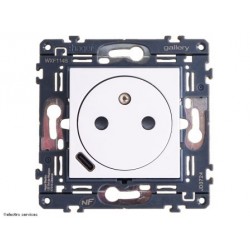 Prise affleurante 2P+T + USB-C WXF114B Hager Gallery – prise murale moderne blanc