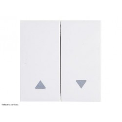 Enjoliveur interrupteur volet roulant Hager Gallery WXD300B blanc