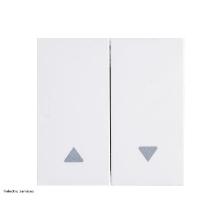 Enjoliveur interrupteur volet roulant Hager Gallery WXD300B blanc