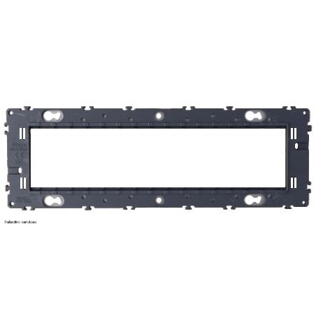 Support Gallery 8 modules WXA458 Hager – entraxe 71 mm pour mécanismes modulaires