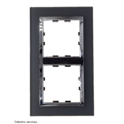 Plaque Kallysta pop verticale 2 postes - Cristal Nuage - HAGWK828