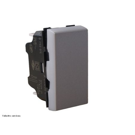 079230L Poussoir ou poussoir inverseur Mosaic Legrand 1 module Aluminium