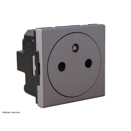 079342 Prise de courant 2P+T Surface Mosaic Legrand Aluminium