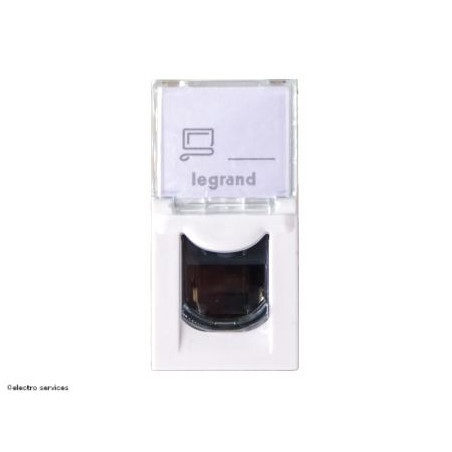 076562 Prise RJ45 Catégorie 6 FTP Mosaic Legrand 1 module Blanc