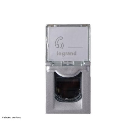 079462 Prise RJ45 Catégorie 6 FTP Mosaic Legrand 1 module Aluminium