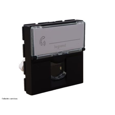 079176L Prise RJ45 Catégorie 6 FTP Mosaic Legrand 2 modules Noir