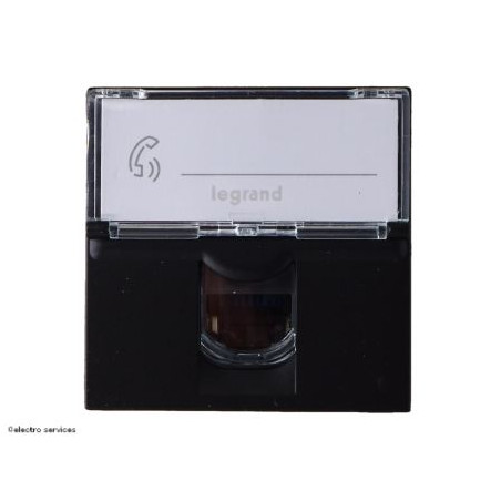 079176L Prise RJ45 Catégorie 6 FTP Mosaic Legrand 2 modules Noir