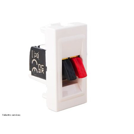 078750 Prise haut-parleur 1 module Mosaic Legrand Blanc