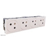 077144L Prise 4x 2P+T Surface à raccordement latéral Mosaic Link Legrand Blanc