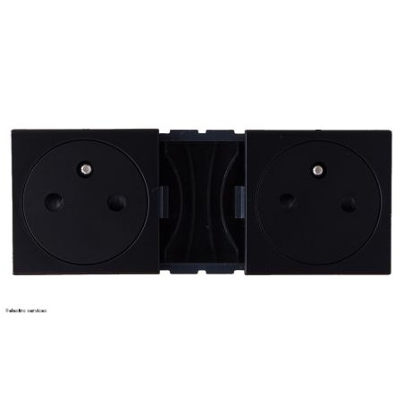 079134L Double prise de courant 2P+T Surface Mosaic Legrand Noir