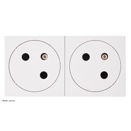 077142L Double prise 2P+T Surface Mosaic Link 4 modules Legrand Blanc