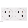 077142L Double prise 2P+T Surface Mosaic Link 4 modules Legrand Blanc
